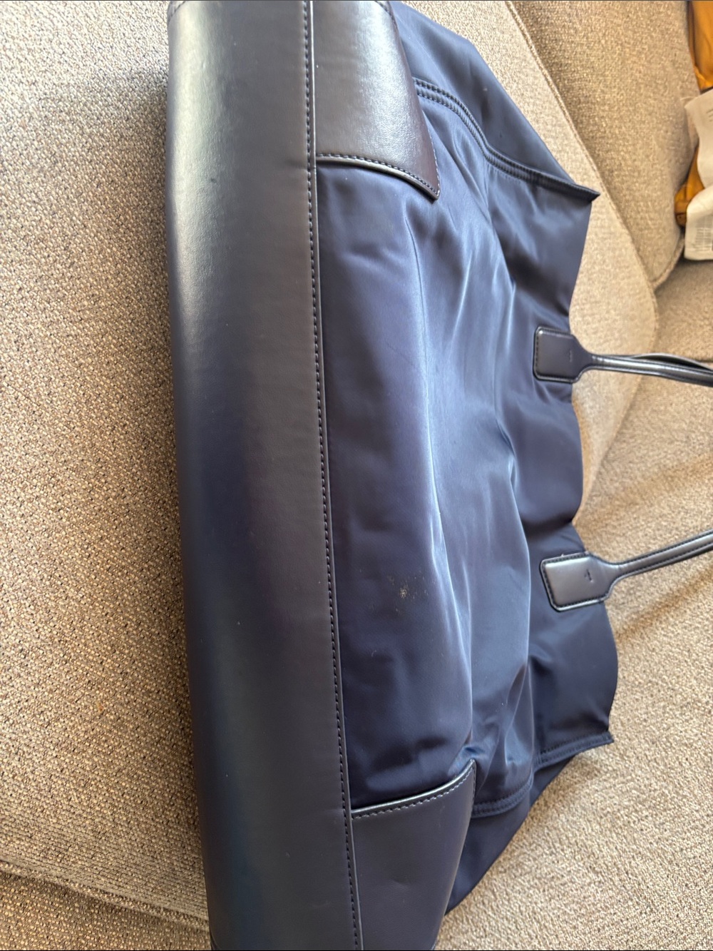 Tory Burch Navy Logo Nylon Tote - Picture 8 of 10